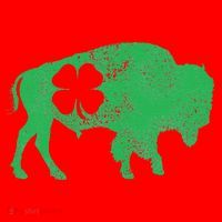 St. Patrick's Day Green Shamrock Buffalo Bison Irish Saint Santa Hat thumb 1