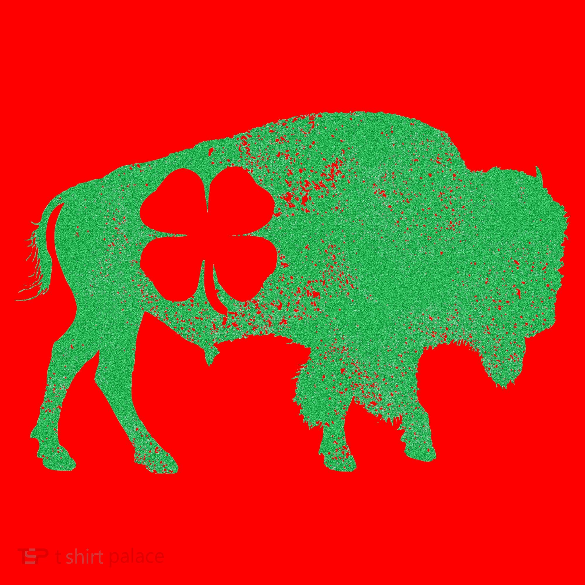 St. Patrick's Day Green Shamrock Buffalo Bison Irish Saint Santa Hat