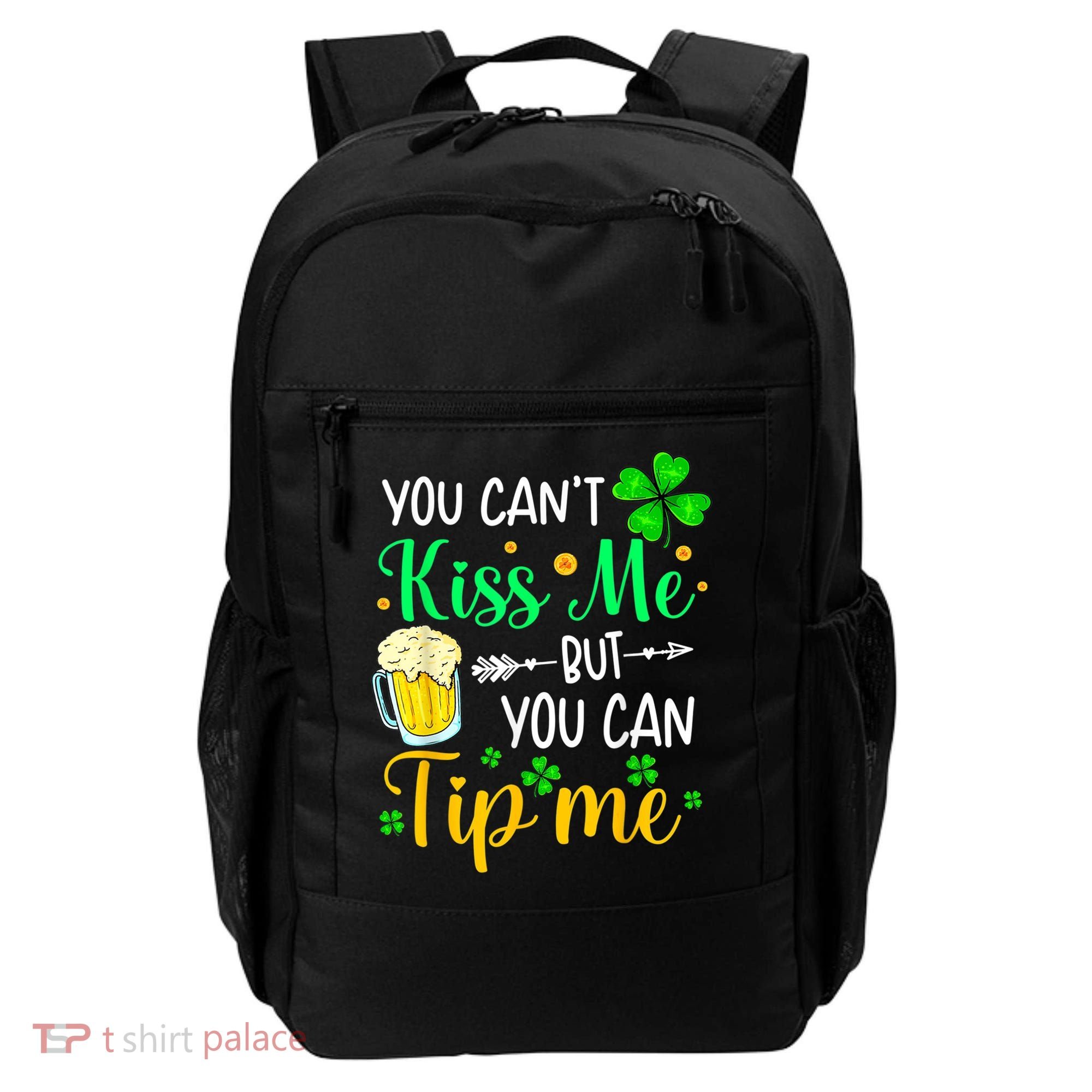 St Patrick's Day Lucky Shamrock Waitress Bartender Waiter Backpack