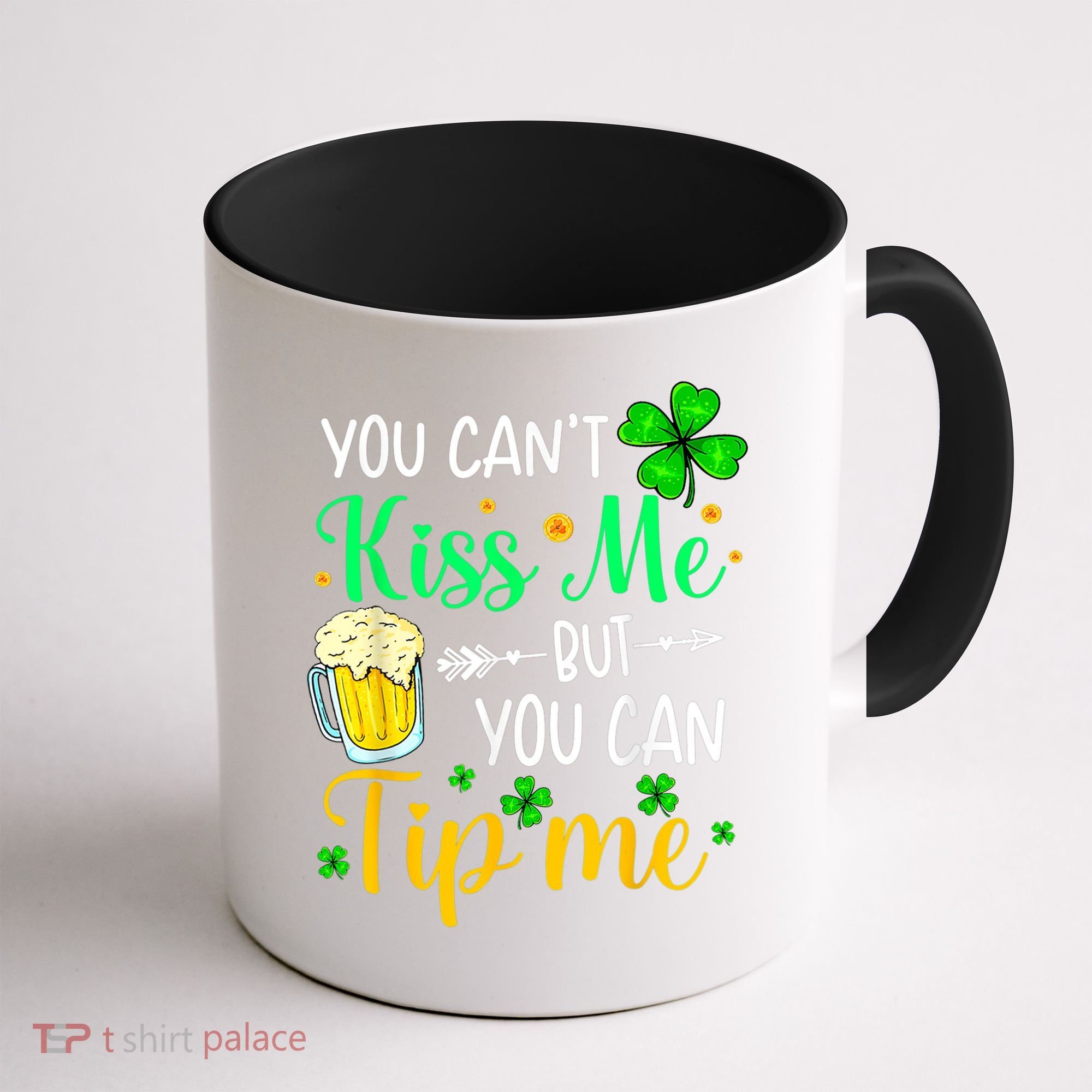 St Patrick's Day Lucky Shamrock Waitress Bartender Waiter Coffee Mug
