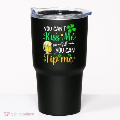 St Patrick's Day Lucky Shamrock Waitress Bartender Waiter Tumbler