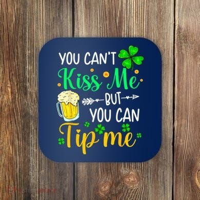 St Patrick's Day Lucky Shamrock Waitress Bartender Waiter Coaster