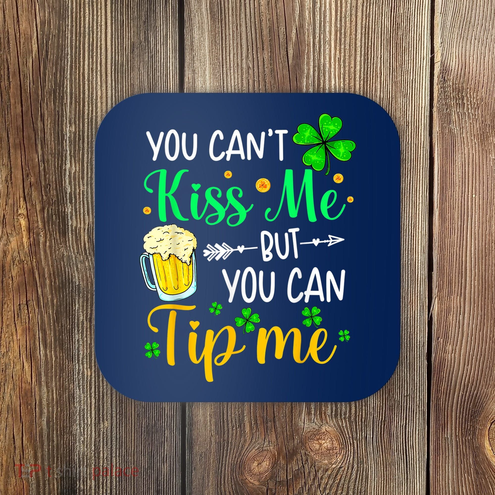 St Patrick's Day Lucky Shamrock Waitress Bartender Waiter Coaster