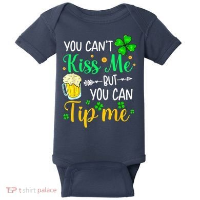 St Patrick's Day Lucky Shamrock Waitress Bartender Waiter Baby Bodysuit