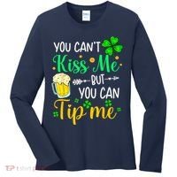 St Patrick's Day Lucky Shamrock Waitress Bartender Waiter Women's Long Sleeve Shirt thumb 0