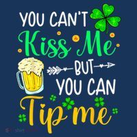 St Patrick's Day Lucky Shamrock Waitress Bartender Waiter Women's T-Shirt thumb 6