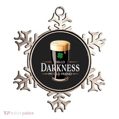 St Patrick's Day Hello Darkness My Old Friend Dark Beer Lover Ornament