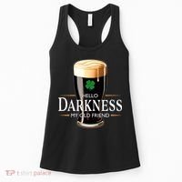 St Patrick's Day Hello Darkness My Old Friend Dark Beer Lover Women's Tank Top thumb 0