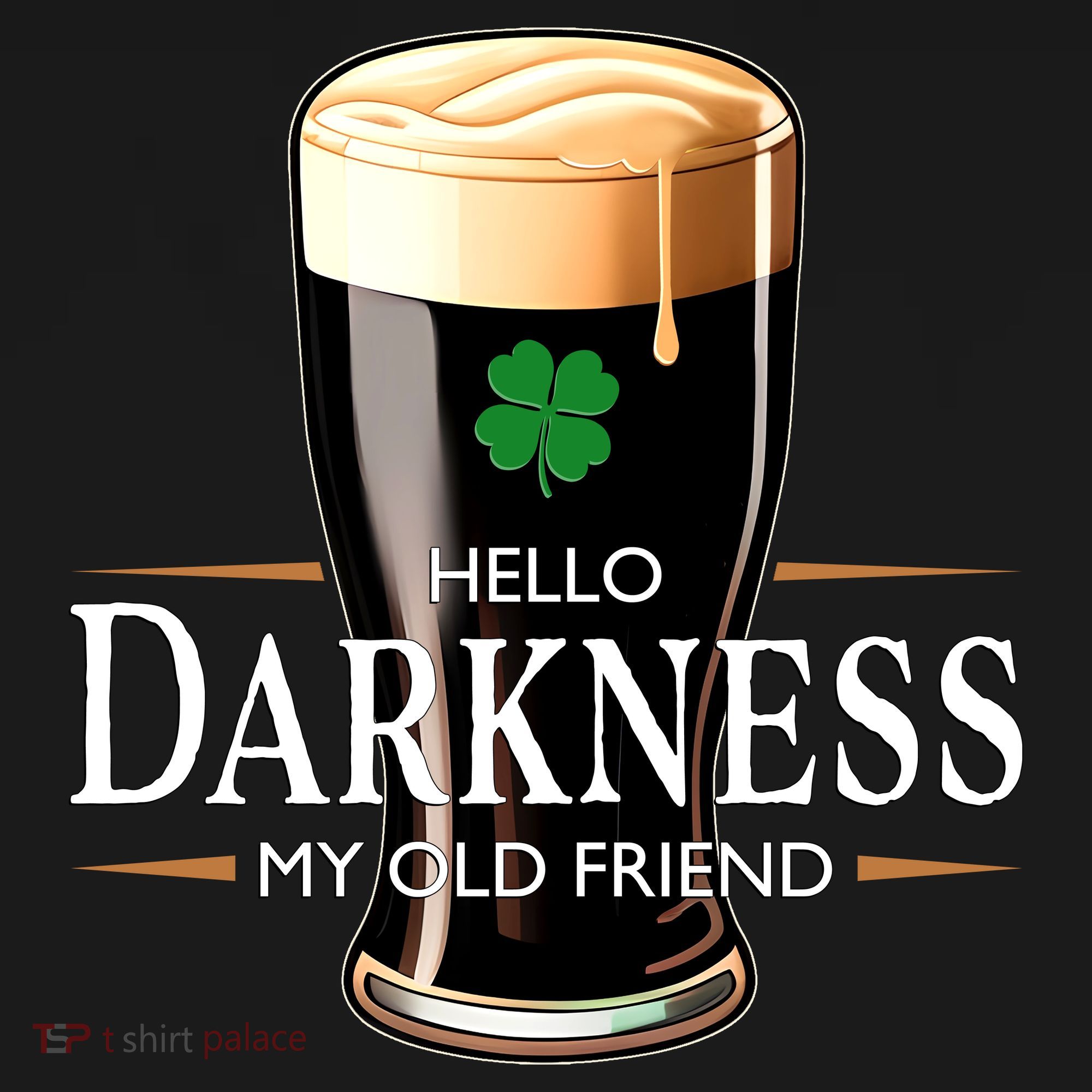 St Patrick's Day Hello Darkness My Old Friend Dark Beer Lover Women's Tank Top