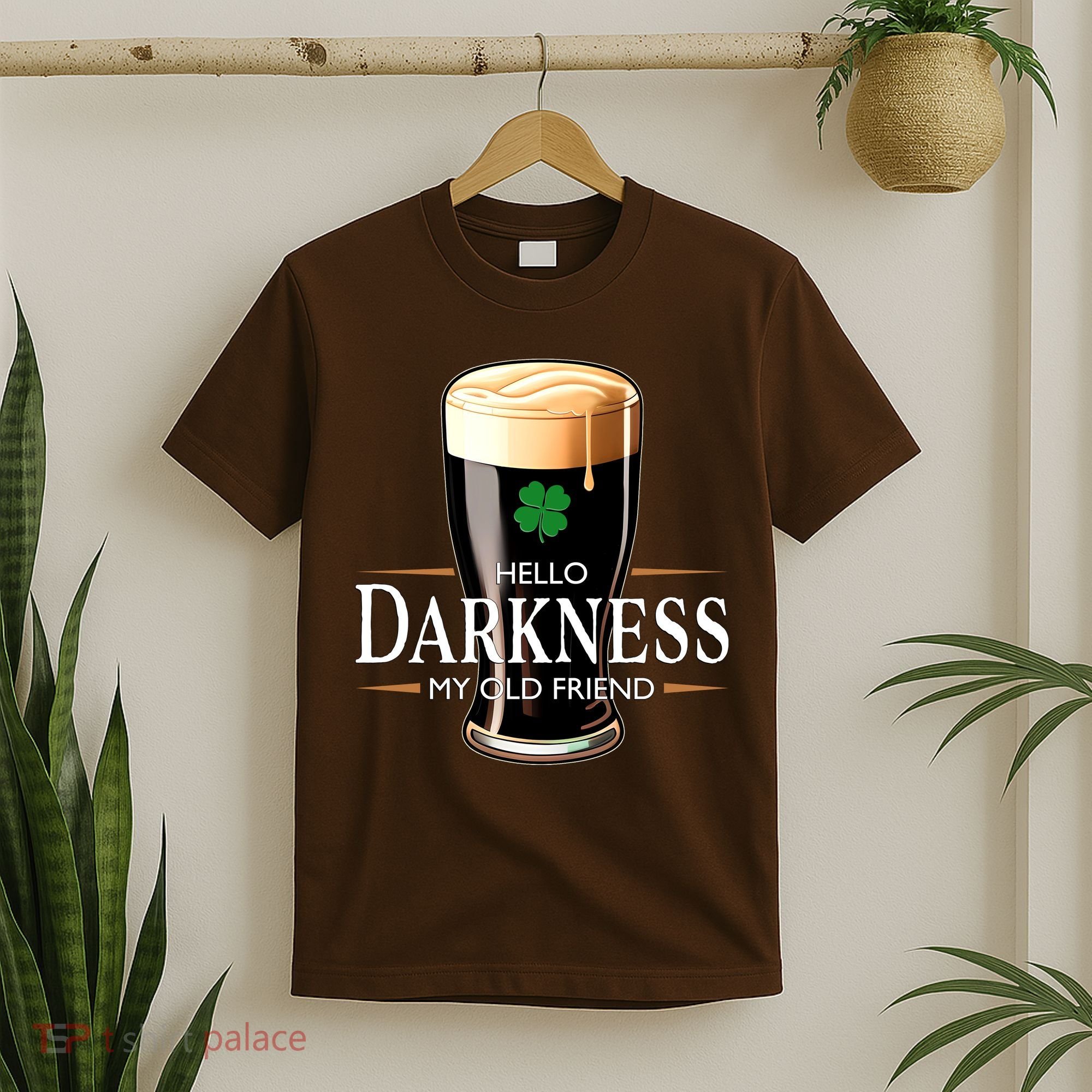 St Patrick's Day Hello Darkness My Old Friend Dark Beer Lover T-Shirt