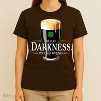 St Patrick's Day Hello Darkness My Old Friend Dark Beer Lover T-Shirt thumb 4
