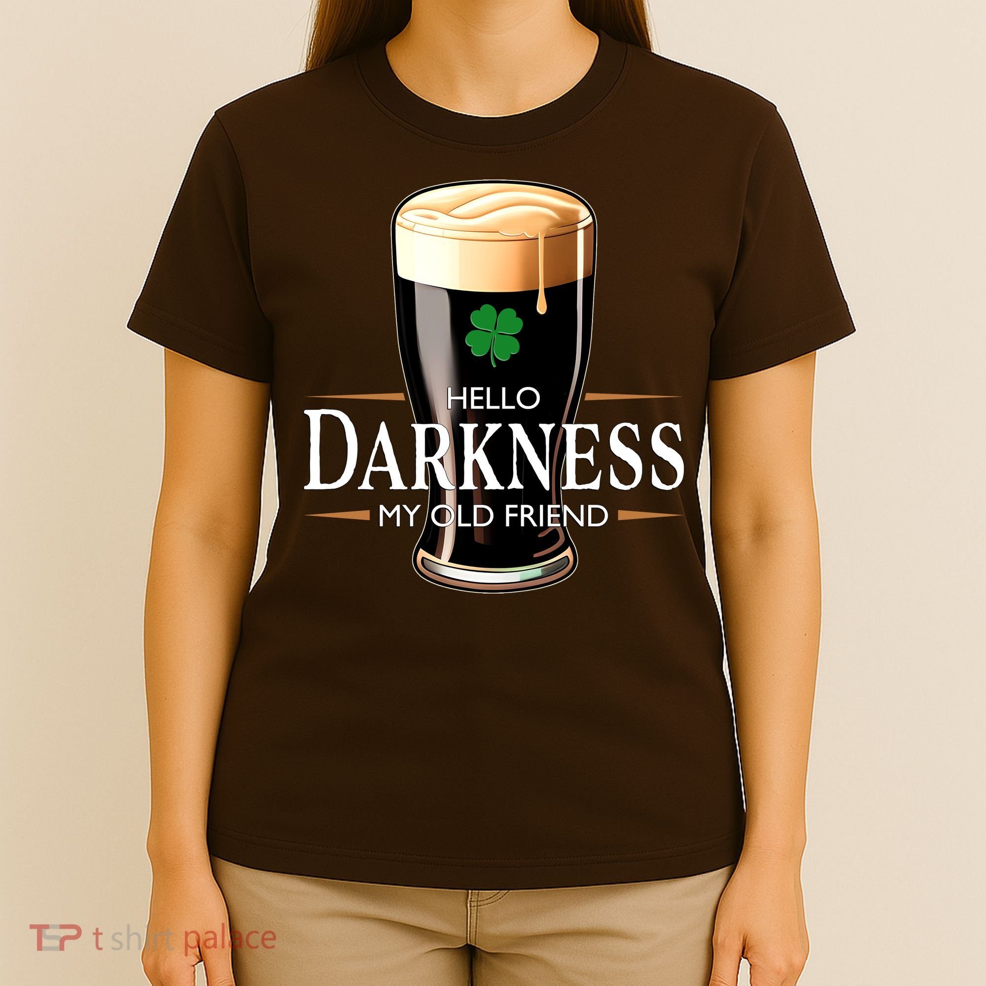 St Patrick's Day Hello Darkness My Old Friend Dark Beer Lover T-Shirt