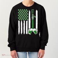 St. Patrick's Day Beer Tap USA American Flag Women's Sweatshirt thumb 0