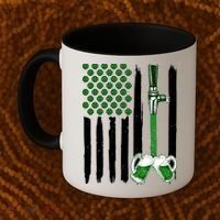 St. Patrick's Day Beer Tap USA American Flag Coffee Mug thumb 2