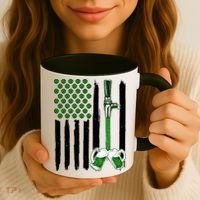 St. Patrick's Day Beer Tap USA American Flag Coffee Mug thumb 3