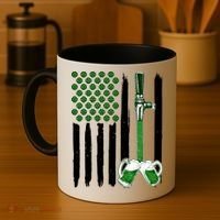 St. Patrick's Day Beer Tap USA American Flag Coffee Mug thumb 4