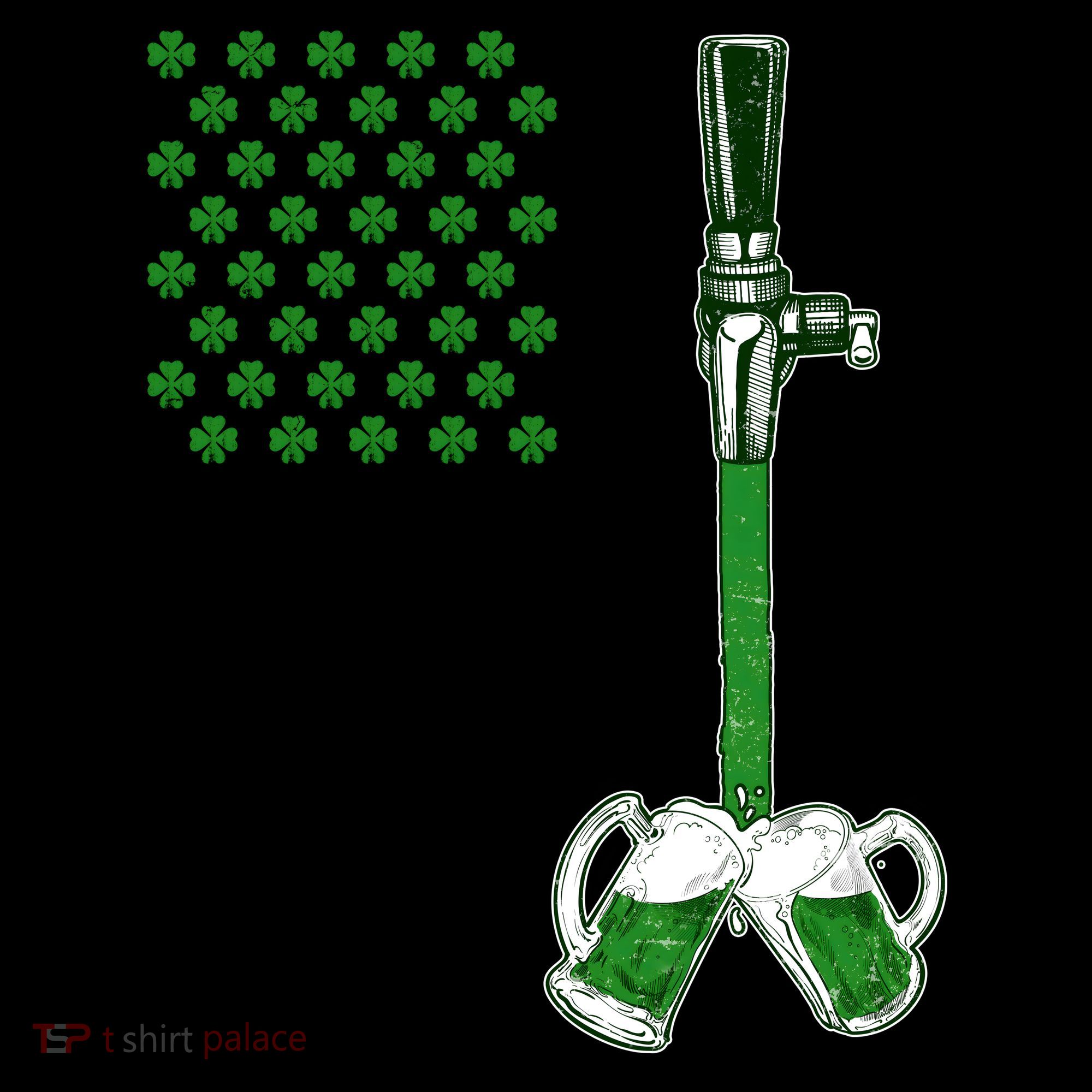 St. Patrick's Day Beer Tap USA American Flag Coffee Mug