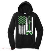 St. Patrick's Day Beer Tap USA American Flag Women's Hoodie thumb 0