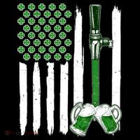 St. Patrick's Day Beer Tap USA American Flag Women's Hoodie thumb 2