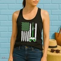 St. Patrick's Day Beer Tap USA American Flag Women's Tank Top thumb 2