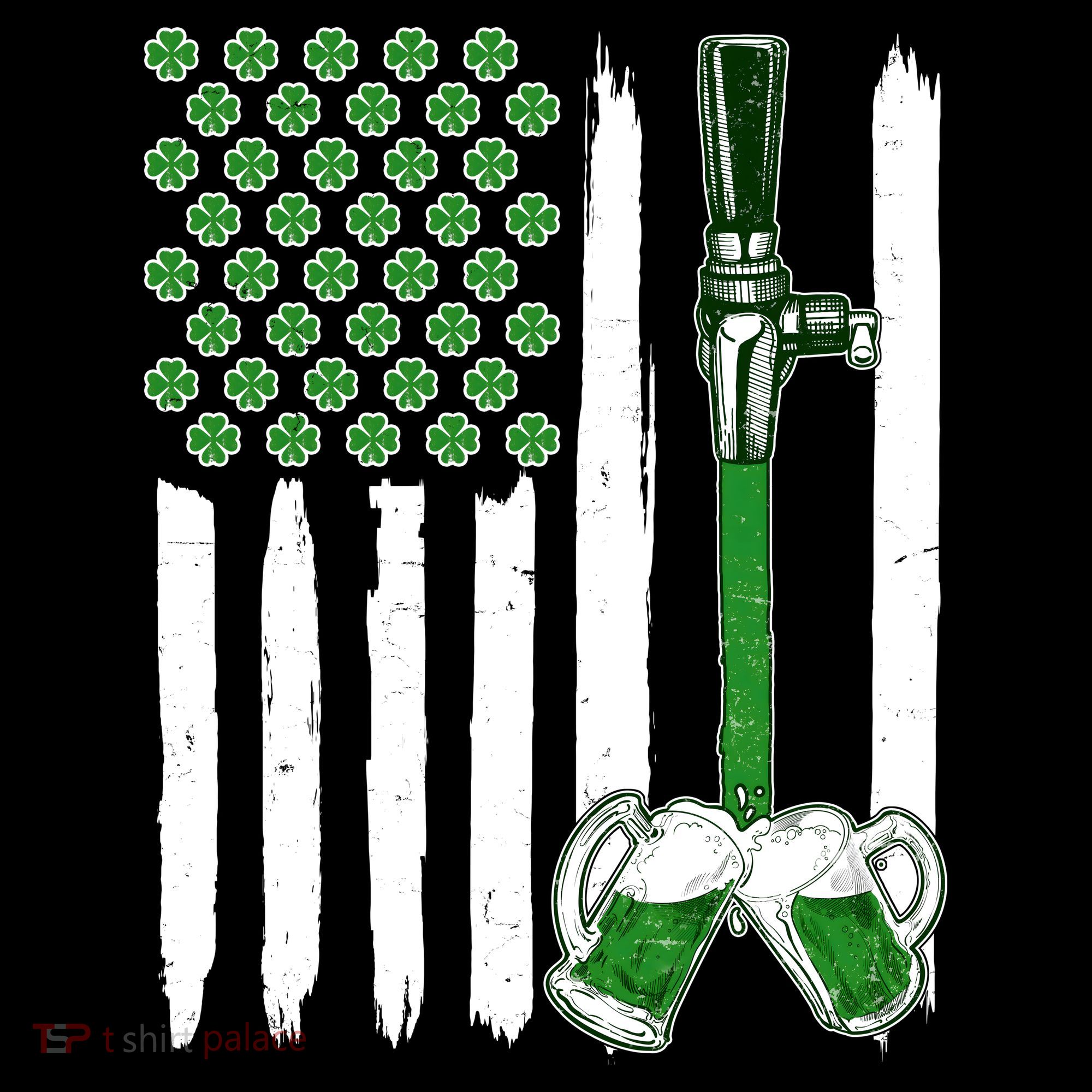 St. Patrick's Day Beer Tap USA American Flag Women's Tank Top