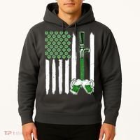 St. Patrick's Day Beer Tap USA American Flag Hoodie thumb 2