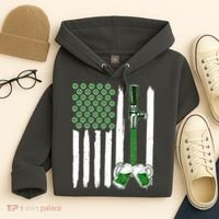 St. Patrick's Day Beer Tap USA American Flag Hoodie thumb 4