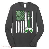 St. Patrick's Day Beer Tap USA American Flag Long Sleeve Shirt thumb 0