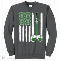 St. Patrick's Day Beer Tap USA American Flag Sweatshirt thumb 0
