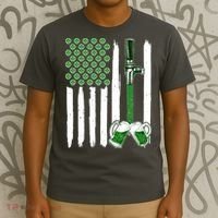 St. Patrick's Day Beer Tap USA American Flag T-Shirt thumb 3