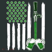 St. Patrick's Day Beer Tap USA American Flag T-Shirt thumb 7