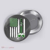 St. Patrick's Day Beer Tap USA American Flag Button thumb 0