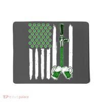 St. Patrick's Day Beer Tap USA American Flag Mousepad thumb 0