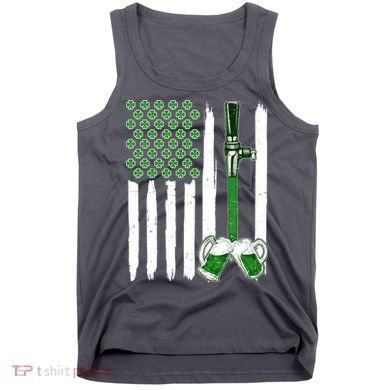 St. Patrick's Day Beer Tap USA American Flag Tank Top