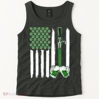 St. Patrick's Day Beer Tap USA American Flag Tank Top thumb 2