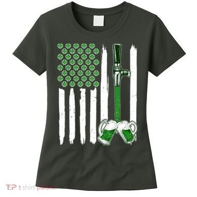 St. Patrick's Day Beer Tap USA American Flag Women's T-Shirt
