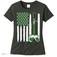 St. Patrick's Day Beer Tap USA American Flag Women's T-Shirt thumb 0