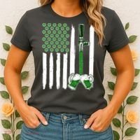 St. Patrick's Day Beer Tap USA American Flag Women's T-Shirt thumb 2