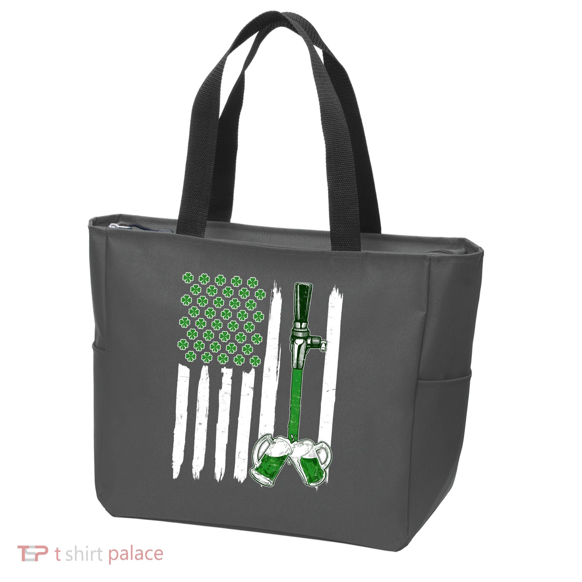St. Patrick's Day Beer Tap USA American Flag Tote Bag