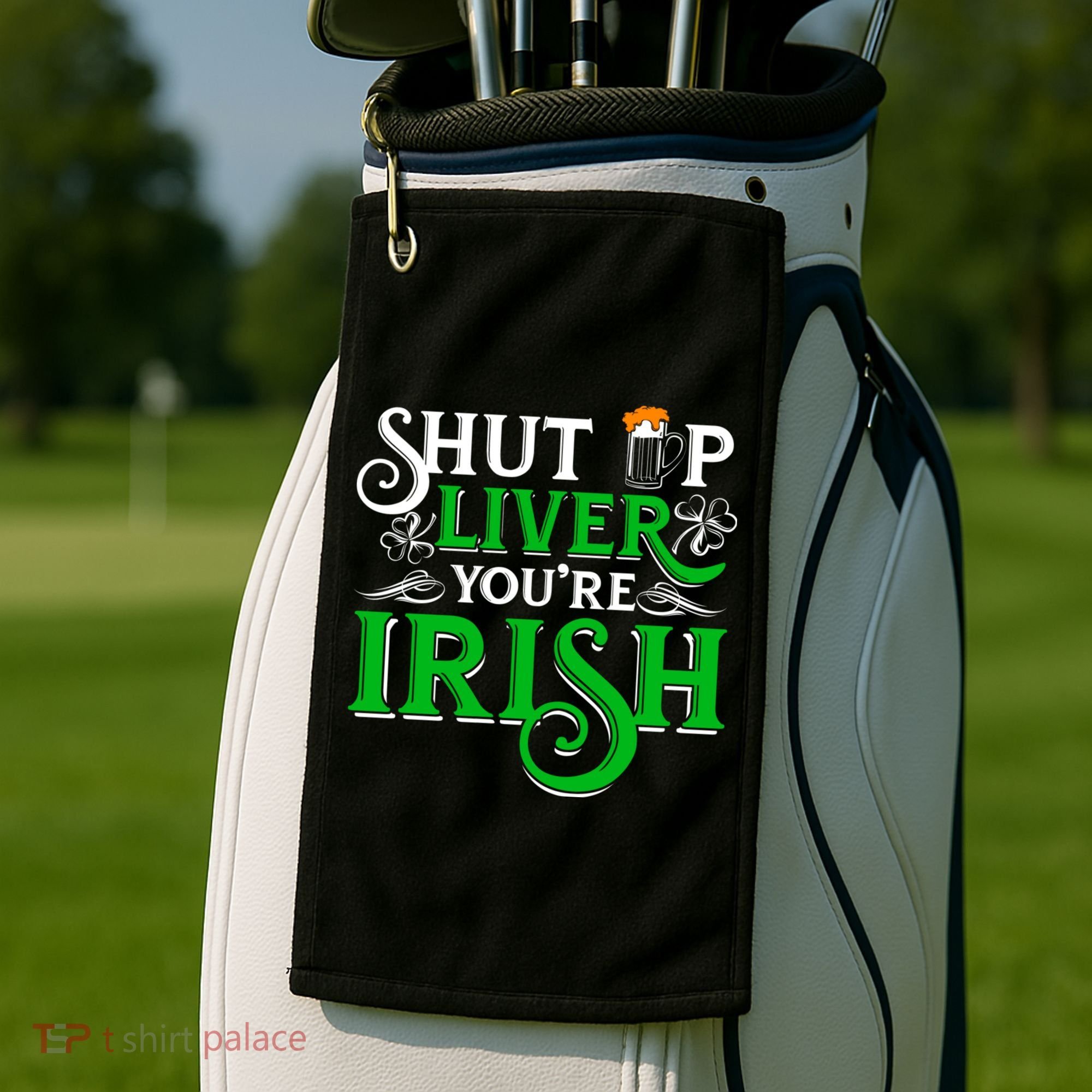 St Patricks Day, Funny St Patricks Day, Funny Irish, St Patricks Day Drinking 4 Golf Towel