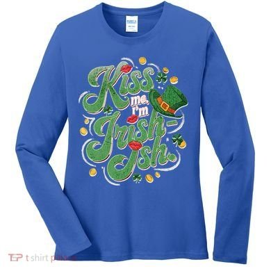 St PatrickS Day Me I Am Irishish Designs Gift Women's Long Sleeve Shirt