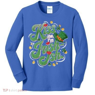 St PatrickS Day Me I Am Irishish Designs Gift Kids Long Sleeve Shirt