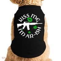 St Patricks Day Kiss Me Im Arish Ar Gun Doggie Tank thumb 0