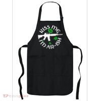 St Patricks Day Kiss Me Im Arish Ar Gun Apron thumb 0