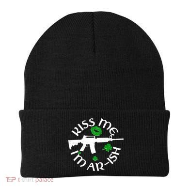 St Patricks Day Kiss Me Im Arish Ar Gun Beanie