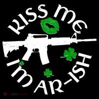 St Patricks Day Kiss Me Im Arish Ar Gun Women's Hoodie thumb 2