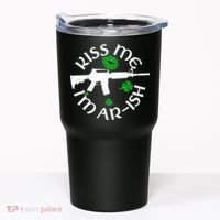 St Patricks Day Kiss Me Im Arish Ar Gun Tumbler thumb 0