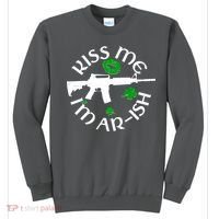 St Patricks Day Kiss Me Im Arish Ar Gun Sweatshirt thumb 0