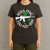 St Patricks Day Kiss Me Im Arish Ar Gun T-Shirt thumb 4