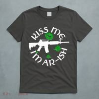 St Patricks Day Kiss Me Im Arish Ar Gun T-Shirt thumb 5